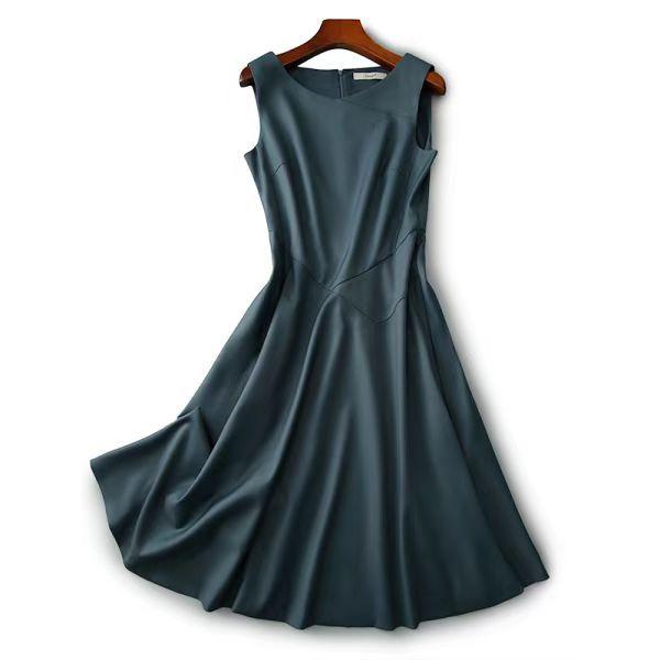 ワンピース レディース 40代 きれいめ 膝丈ワンピース 春夏 ノースリープワンピース Aラインスカート 着痩せ オシャレ結婚式ドレス 通勤 大人上品 30代 50代