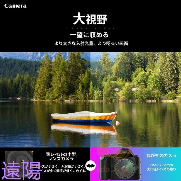 デジタル 4K 6400万画素 小型 ビデオ 16倍ズーム 電子手ブレ補正 デジカメ WIFI対応 一眼レフ 初心者 スマホ連動 新品 2024_6