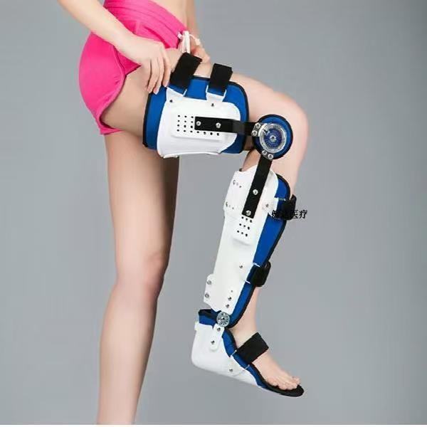 足首の足の装具ブレース歩く調節可能な膝と足固定されたブレースの医療脚と足首の固定ニージョイント補正器