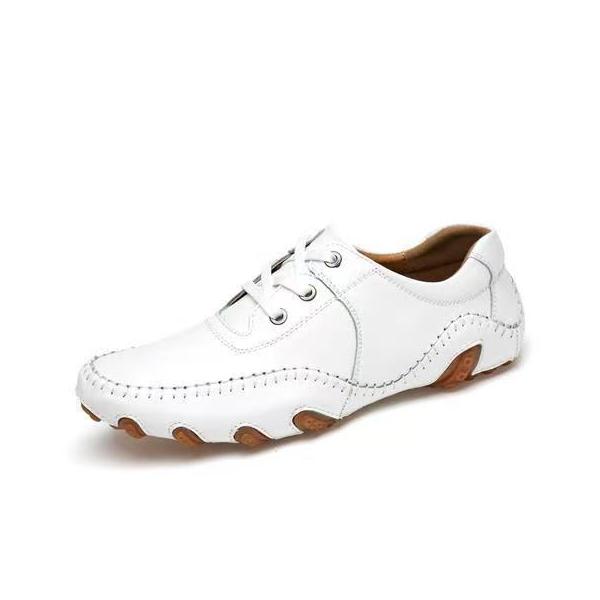 ゴルフシューズ メンズ シューズ ローカット 本革 牛革 カジュアル スパイクレス 軽量 スポーツ 防水 通気 かっこいい スリッポン