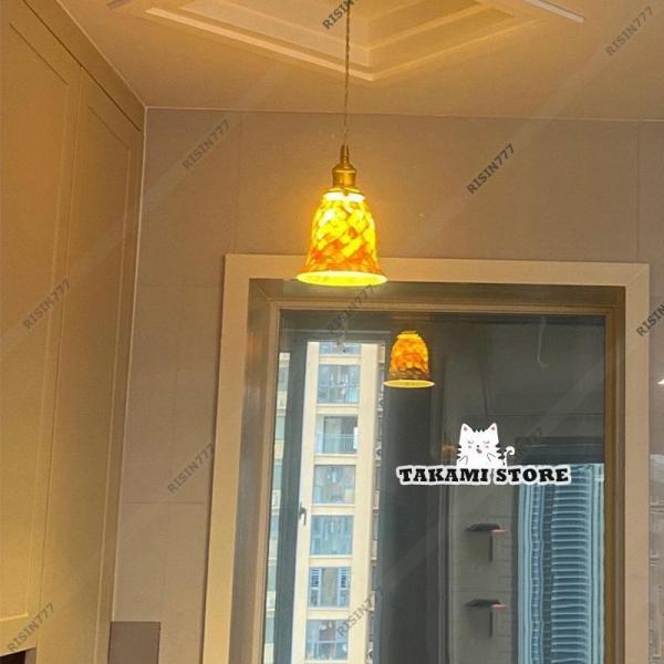 ペンダントライト 北欧 LED対応 おしゃれ ガラス モザイク 丸型 和風 ステンドグラス 天井照明器具 トルコ ランプ ダイニング キッチン 食卓用 吊り下げ照明_8