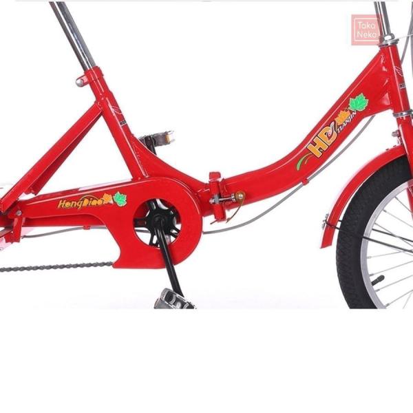 大人用三輪車 高齢者用ペダル自転車 3輪クルーザーバイク 16インチホイール 1段変速 大人用バスケット付き折りたたみ式三輪車 大型バスケット付き リクリエ_3