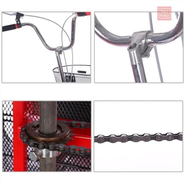 大人用三輪車 高齢者用ペダル自転車 3輪クルーザーバイク 16インチホイール 1段変速 大人用バスケット付き折りたたみ式三輪車 大型バスケット付き リクリエ_7