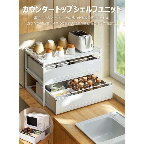 ブレッドケース 引き出し型 トースターラック ブレッドボックス パン入れ 食パン入れ 収納ボックス キッチン収納 レンジラック キッチンラック レンジボード レ_10