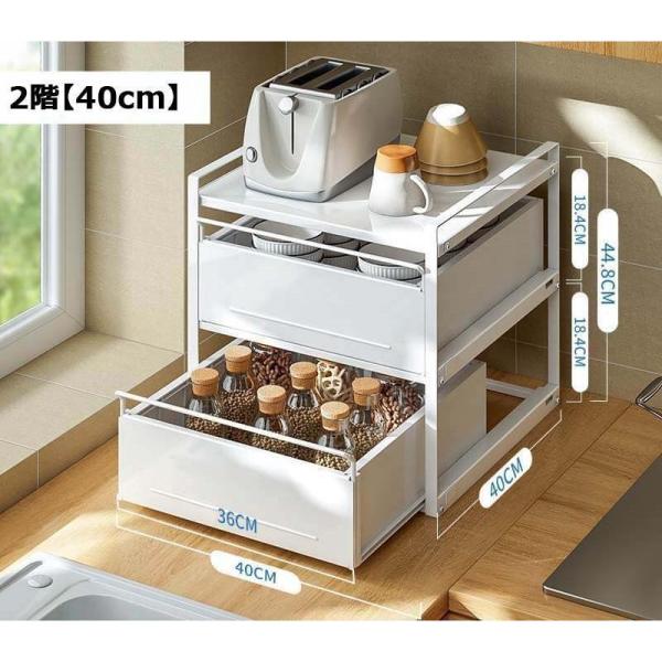ブレッドケース 引き出し型 トースターラック ブレッドボックス パン入れ 食パン入れ 収納ボックス キッチン収納 レンジラック キッチンラック レンジボード レ_7