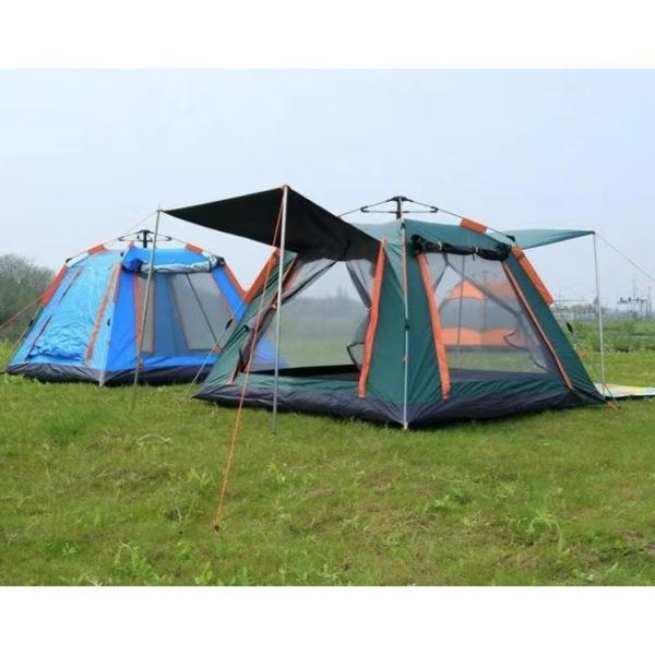 限定価格在庫処理品 テント ワンタッチテント 自動式テント 大型 2-5人用 キャンプテント 軽量簡易ドーム型 日よけ アウトドア 支柱2本 固定バンドがほつれ_10