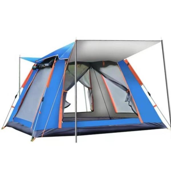 限定価格在庫処理品 テント ワンタッチテント 自動式テント 大型 2-5人用 キャンプテント 軽量簡易ドーム型 日よけ アウトドア 支柱2本 固定バンドがほつれ_11