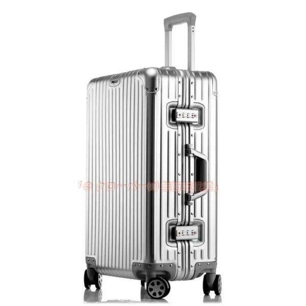 スーツケース オールアルミ合金 Lサイズ/7泊~長期旅行向き/95L/67.5x48x28.5cm キャリーケース アルミ合金ボディ 出張