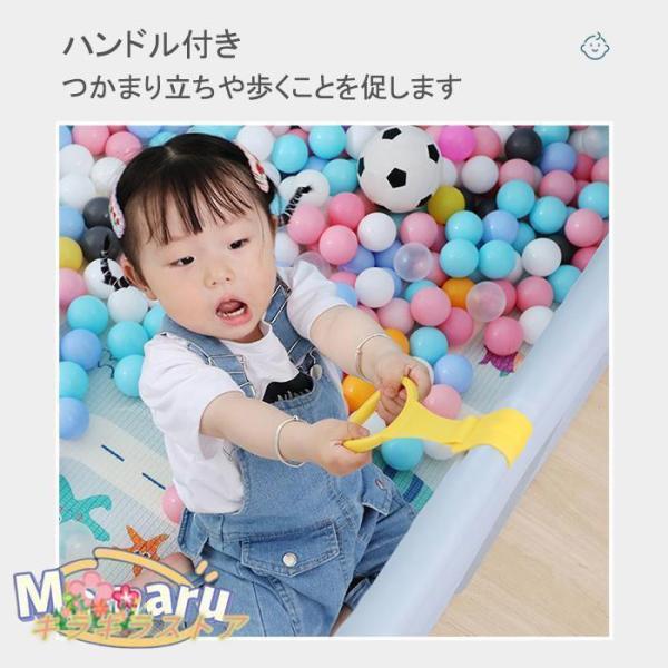 ベビーサークル メッシュ 大型 120*160cm ハイタイプ 扉付き 収納バック付き 遊び場 滑り止め 洗濯可 プレイヤード フェンス 高さ63cm 予約_12