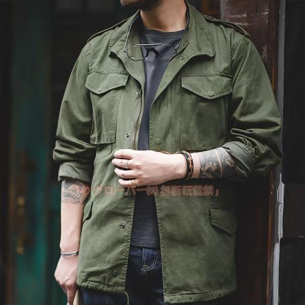 ミリタリージャケット M65 メンズ フィールドジャケット 綿 ワーク ミリタリー ジャケット アメカジ ジャンパー ブルゾン アウター 秋冬 春