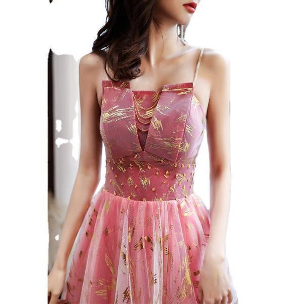 イブニングドレス パーティードレス Aライン ロングドレス キレイめ グラデーション カラードレス 二次会 コンサート 演奏会 イブニングドレス パーティードレス Aライン ロングドレス キレイめ