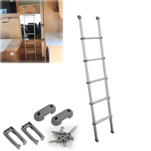 2段ベッド 梯子 はしご 5 段 ポータブル ハシゴ 金属 ロフトはしご 二段ベッド用はしご 152cm キャンピングカーの二段ベッドのはしご 耐荷重 150kg_1