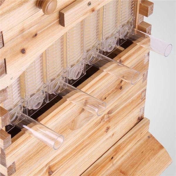 蜜蜂の巣箱 ミツバチ巣箱養蜂箱みつばちの巣箱 自動木の蜂の巣の家のキット 専門の養蜂家の初めのための蜂の巣箱ミツバチの飼育や採蜜に適用 養蜂器具 ワックス_6