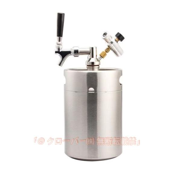 ビールサーバー ビールディスペンサー ミニCO2レギュレーター付き 小型 軽量 頑丈 ステンレス鋼 ビール樽 耐久性 持ち運び便利 使い簡単 ホーム/発酵/醸造ケゲレ