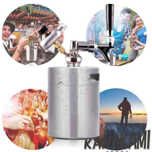 ビールサーバー ビールディスペンサー ミニCO2レギュレーター付き 小型 軽量 頑丈 ステンレス鋼 ビール樽 耐久性 持ち運び便利 使い簡単 ホーム/発酵/醸造ケゲレ_6