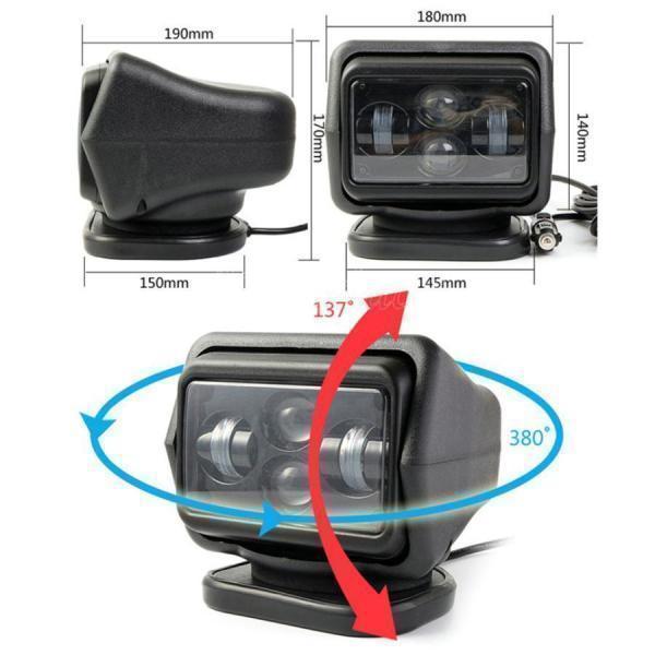 サーチライト 船 LED スポットライト 60W自動車、ヨットLEDリモートサーチライト 船用サーチライト_4