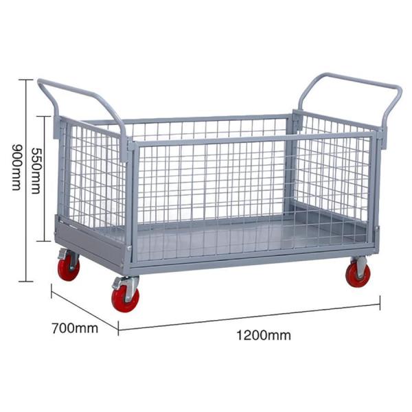 天使のカゴ台 折り畳み 運搬車 耐摩耗性インチサイレントホイール 多機能台車 荷物運び キャリーカート 小型/安全 家庭用 業務用 移動用 台車 取り外し可能金網