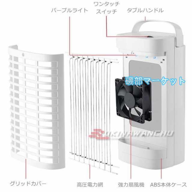 電撃殺虫器 強風吸引扇風機 UV光触媒技術 電撃 3in1 UV光源誘引式 蚊取り器 捕虫器 誘虫灯 蚊駆除 蚊退治 虫除け 殺虫灯 人体無害 薬剤不用_3