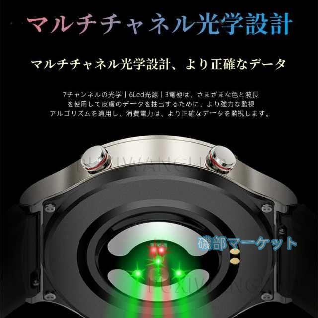 スマートウォッチ 最新発売 血糖 血圧測定 高精度 心電図 心拍数 睡眠管理 体温 限定セール 血中酸素 防水 歩数計 運動モード 誕生日_1
