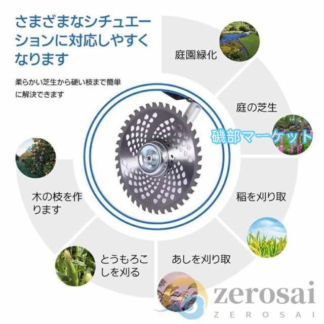 草刈機 充電式 電動草刈機 草刈り機 9インチ マキタ バッテリー互換 ブラシレスモーター 刈払機 替刃付き コードレス 多機能 刈払機 枝切り 軽量 芝刈り機 2024_2