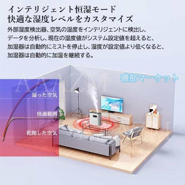 加湿器 最新発売 大容量 6.5L 卓上 おしゃれ 静音 スチーム式 スチーム加湿器 上から給水 限定セール 省エネ 小型 卓上加湿器 コンセント給電 アロマ対応 寝室 オフィス