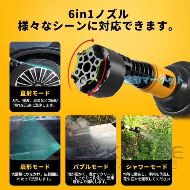 【1台4役】高圧洗浄機 最新発売 コードレス 充電式 多機能 電動空気入れ ブロワー 小型 掃除機 マキタバッテリー互換 限定セール 6in1 強力噴射 自吸タイプ 軽量 家庭用 2025最新_9
