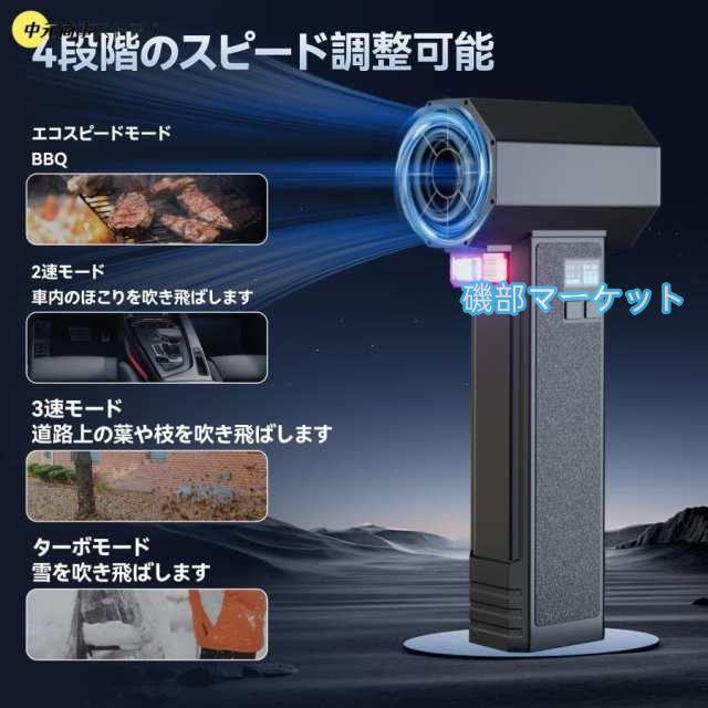 コードレスブロワー 60 m/sの圧倒的風速ブロワー洗車ブロワー 瞬間推力3.5 LB 4速 64 mm超電動ブロワー 強力ターボブロワー洗車 キャンプ パソコン掃除_5