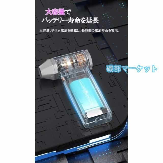 ミニジェットファン 強力 130000RPM 洗車や車内のホコリ飛ばし 落ち葉掃除 花粉を飛ばせ 洗車後の水滴 車内の細かい埃取り 除雪 送風機 zk3018_2