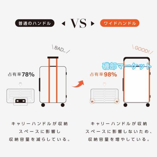 前開き スーツケース USBポート付き ストッパー付 キャリーケース キャリーバッグ 3カラー選ぶ Mサイズ 4-7日用 泊まる 軽量設計 大容量 旅行_7