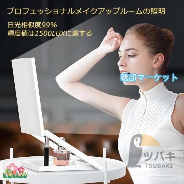 女優ミラー ledライト付き 卓上ミラー 10倍拡大鏡 8インチ USB充電式 高さ調整 多角度調整 無段階調光 おしゃれ 卓上鏡 ライト付き メイク鏡 化粧鏡 プレゼント