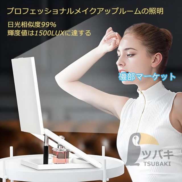 女優ミラー ledライト付き 卓上ミラー 10倍拡大鏡 8インチ USB充電式 高さ調整 多角度調整 無段階調光 おしゃれ 卓上鏡 ライト付き メイク鏡 化粧鏡 プレゼント