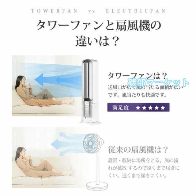 扇風機 最新発売 タワーファン dcモーター 羽なし リビング 羽根のないファン 空気の循環 花粉・ウイルス対策空気浄化 省エネ 限定セール スマートリモコン 無羽根 生活家電 予約機能_4