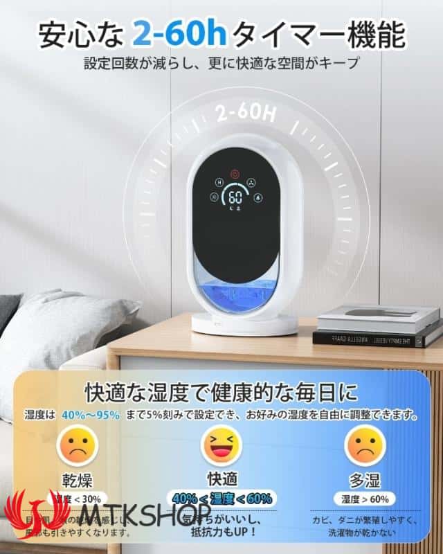 除湿機 小型 1.2L 除湿器 ペルチェ式 梅雨対策 60Hタイマー付き 湿度設定可能 満水自動停止 静音 七色雰囲気ライト 省エネ 5-15畳対応 コンパクト 部屋干し 湿気取り カビ防止 脱衣所/クローゼット/押入れ/トイレ/台所/寝室