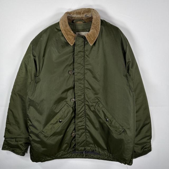古着 80s/80年代 ミリタリージャケット EXTREAM COLD WEATHER JACKET A-1 デッキジャケット ヴィンテージ L  カーキ メンズ