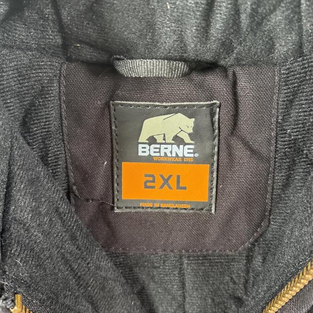 古着 BERNE ダック ワークジャケット ビッグサイズ ワンポイント
