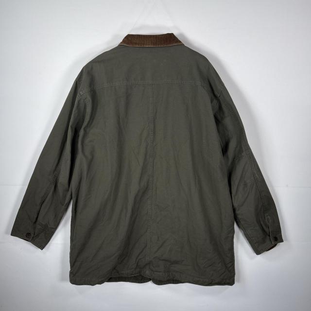 古着 00’s/00年代 エルエルビーン L.L.Bean ハンティングジャケット 襟コーデュロイ ビッグサイズ カバーオール XXL  カーキ メンズ