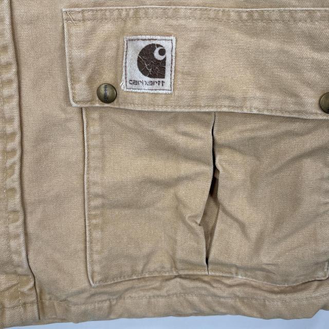 90s カーハート　ビンテージ　ベージュ　ブランケット　カバーオール　アメリカ製 美品 !! 90s Carhartt USA製 カバーオール 古着 90s USA製 Carhartt