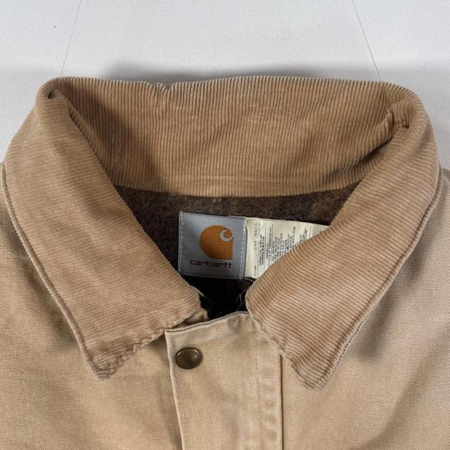 古着 90s/90年代 カーハート Carhartt USA製 ダック カバーオール 襟