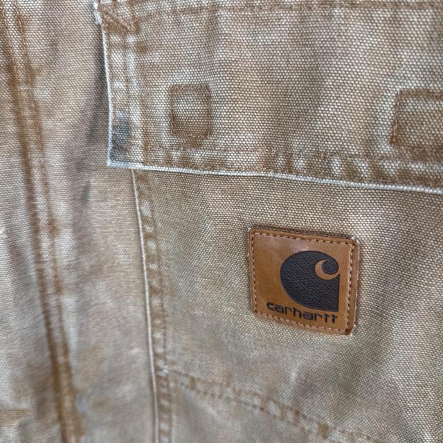 古着 カーハート Carhartt USA製 ダック ワークジャケット トラディショナルコート オーバーサイズ 2XL ベージュ メンズ_4