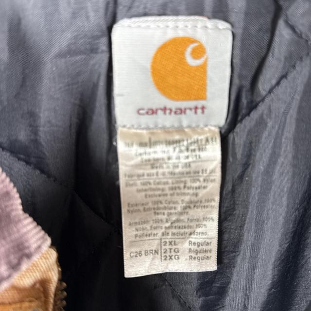 古着 カーハート Carhartt USA製 ダック ワークジャケット トラディショナルコート オーバーサイズ 2XL ベージュ メンズ_5