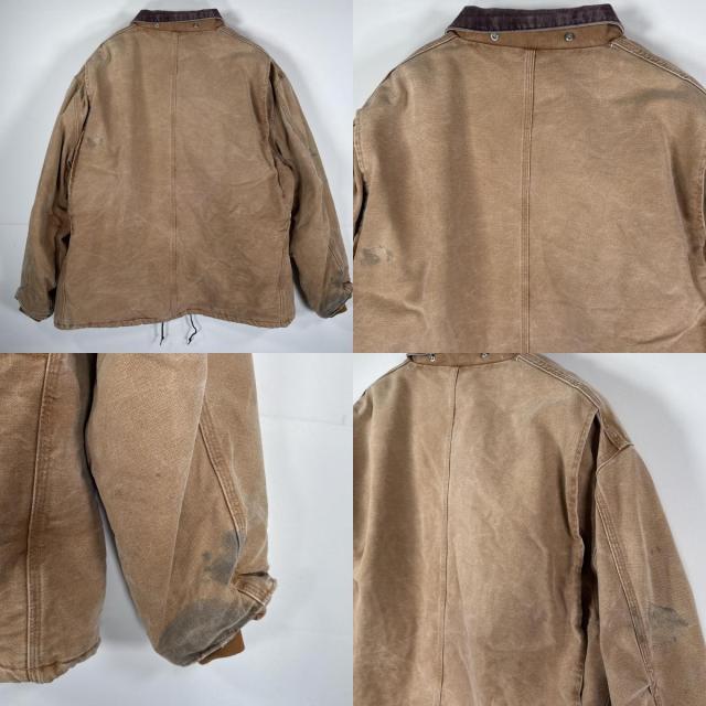 古着 カーハート Carhartt USA製 ダック ワークジャケット トラディショナルコート オーバーサイズ 2XL ベージュ メンズ_8