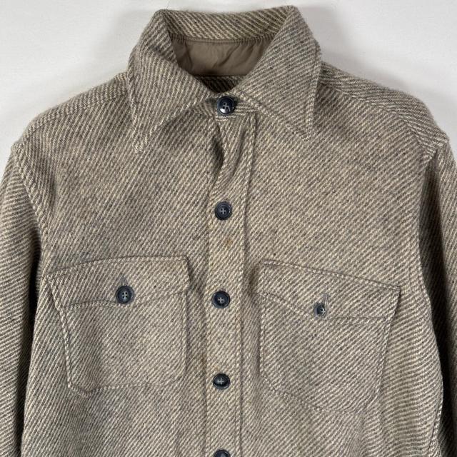 古着 60s/60年代 ヴィンテージ エルエルビーン L.L.Bean ウールシャツジャケット CPO 筆記体タグ M  ベージュ メンズ