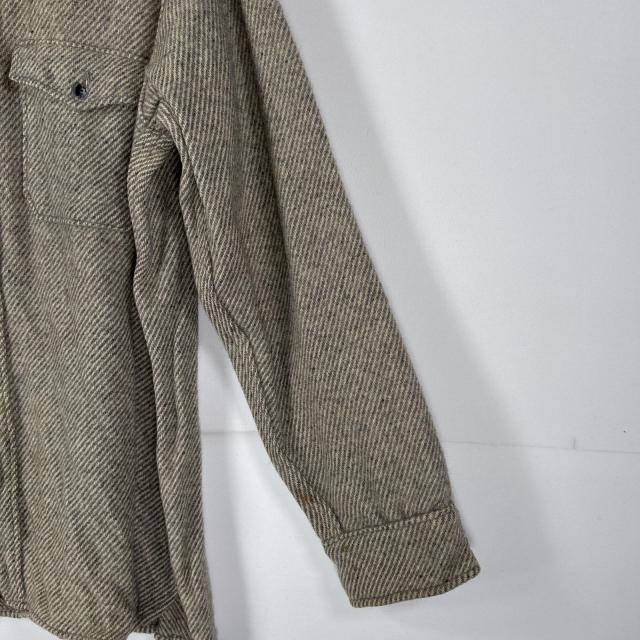 古着 60s/60年代 ヴィンテージ エルエルビーン L.L.Bean ウールシャツジャケット CPO 筆記体タグ M  ベージュ メンズ
