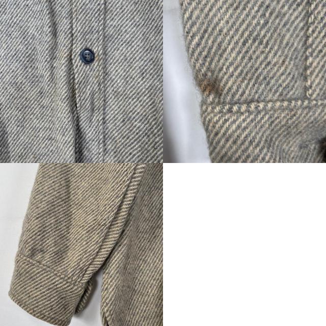 古着 60s/60年代 ヴィンテージ エルエルビーン L.L.Bean ウールシャツジャケット CPO 筆記体タグ M  ベージュ メンズ