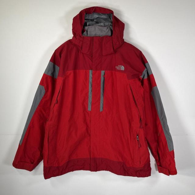古着 ザ・ノースフェイス THE NORTH FACE マウンテンガイドジャケット ハイベント ワンポイント刺繍ロゴ XL  レッド メンズ