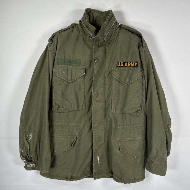 古着 ヴィンテージ ミリタリージャケット M-65 2nd フィールドジャケット アルミジップ 実物 ワッペン  オリーブグリーン メンズ