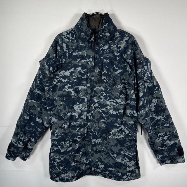 古着 ミリタリージャケット ECWCS GORE-TEX デジカモ ゴアテックスパーカー 米軍 実物 カモフラ 迷彩  small regular  ネイビー メンズ