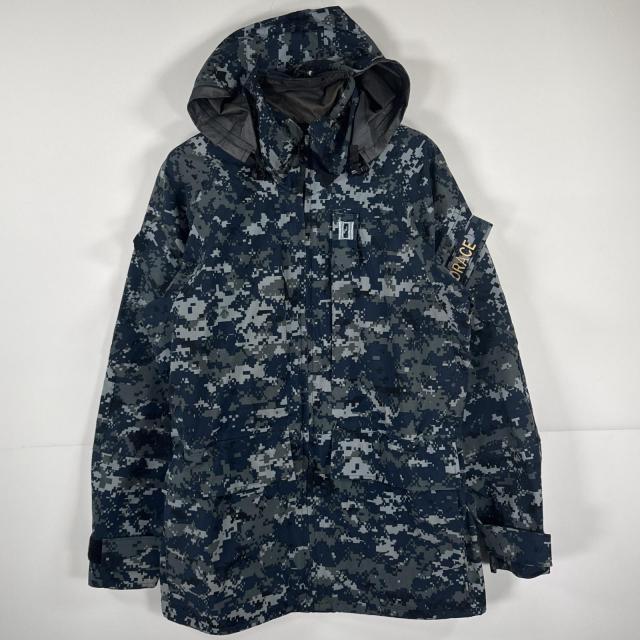 古着 ミリタリージャケット ECWCS GORE-TEX デジカモ 迷彩 カモフラ ゴアテックスパーカー ワッペン  small regular  ブルー メンズ