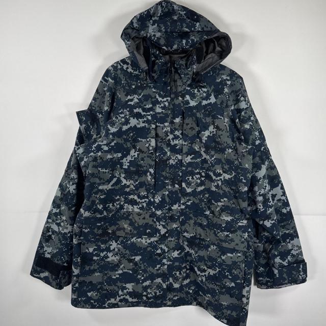古着 ミリタリージャケット ECWCS GORE-TEX ゴアテックスパーカー デジカモ 迷彩 米軍 実物 カモフラ medium  regular  ネイビー メンズ