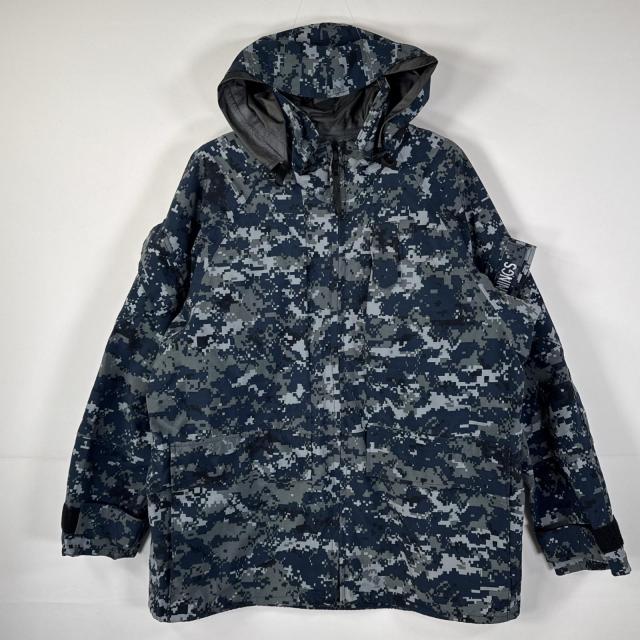 古着 ミリタリージャケット ECWCS GORE-TEX ゴアテックスパーカー ナイロン デジカモ 迷彩 米軍 実物 medium short  ネイビー メンズ